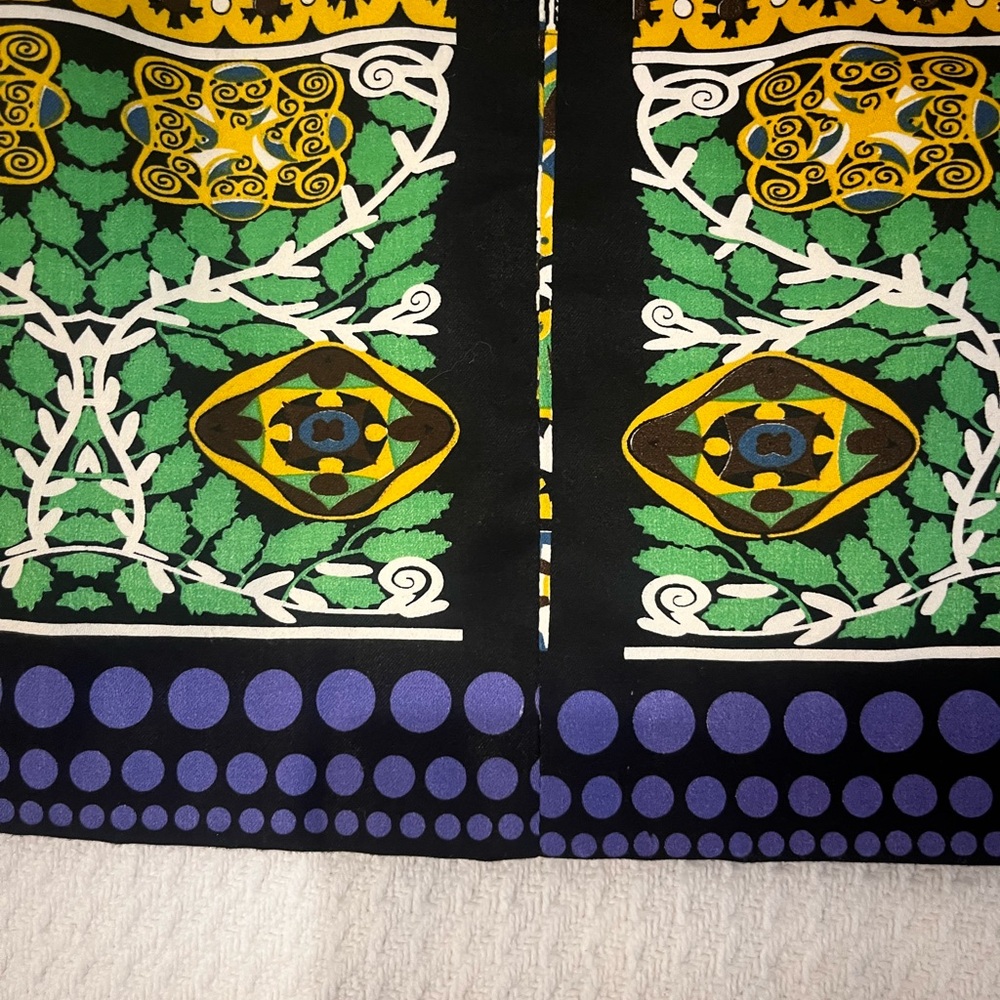 Handmade Upcycled Multicolor Mosaic Paisley Patterned Women's Pencil Skirt OS - Picture 7 of 17